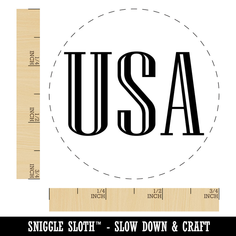 USA Patriotic Text Rubber Stamp for Stamping Crafting Planners