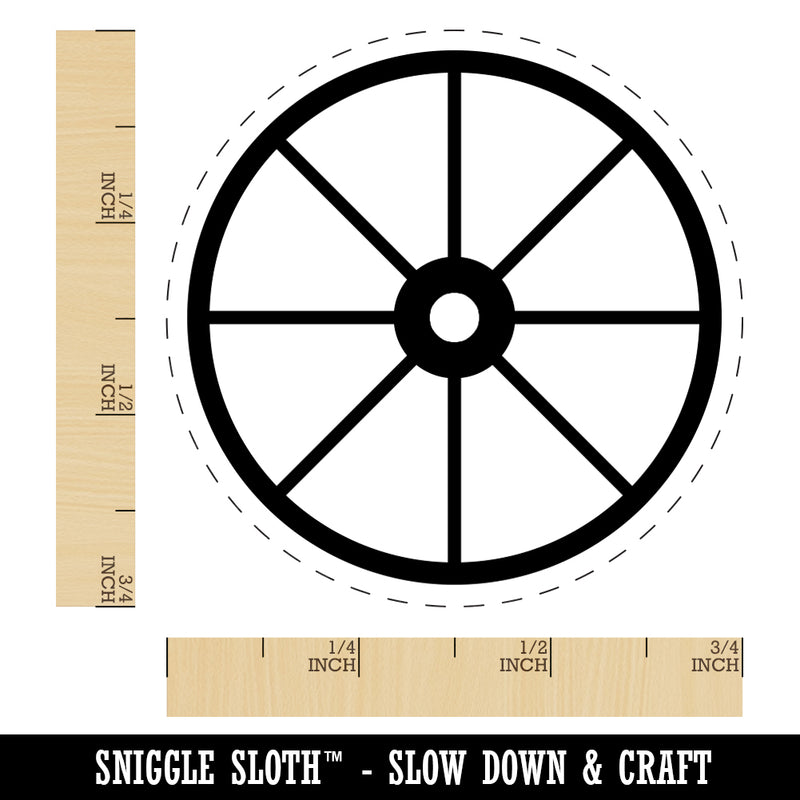 Wagon Wheel Solid Rubber Stamp for Stamping Crafting Planners