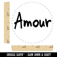 Amour Love French Fun Text Rubber Stamp for Stamping Crafting Planners
