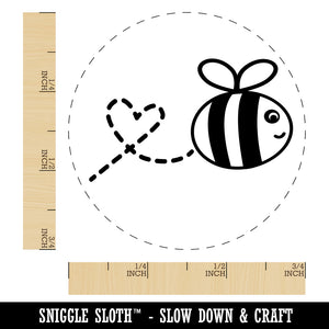 Buzzy Bumble Bee with Heart Rubber Stamp for Stamping Crafting Planners