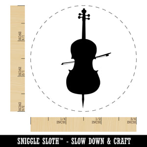 Cello Music Instrument Silhouette Rubber Stamp for Stamping Crafting Planners