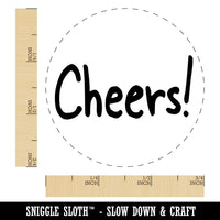 Cheers Fun Text Rubber Stamp for Stamping Crafting Planners