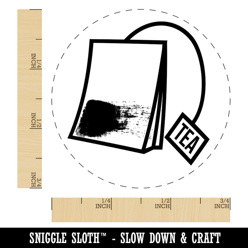 Cute Tea Bag Rubber Stamp for Stamping Crafting Planners