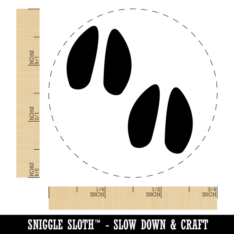 Deer Tracks Footprints Rubber Stamp for Stamping Crafting Planners