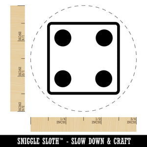 Four 4 Dice Die Rubber Stamp for Stamping Crafting Planners