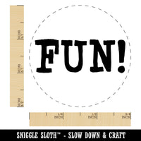 Fun Bold Text Rubber Stamp for Stamping Crafting Planners