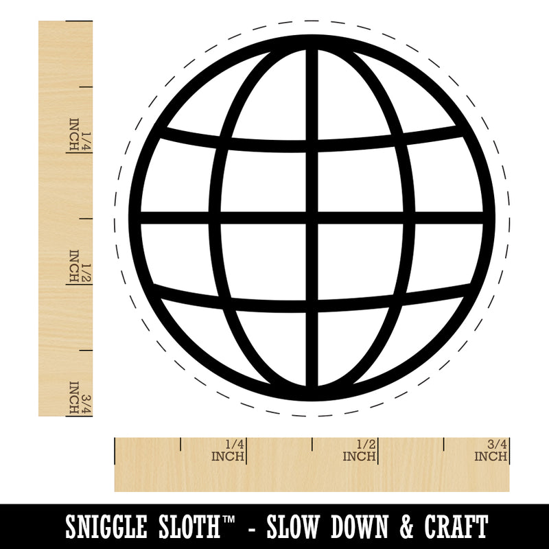 Globe Planet Earth Symbol Rubber Stamp for Stamping Crafting Planners