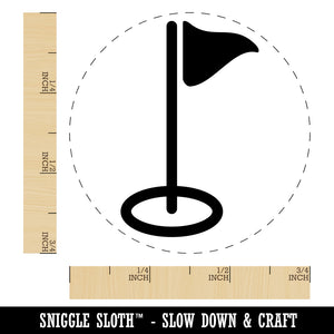 Golf Hole Flag Rubber Stamp for Stamping Crafting Planners