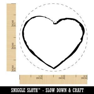 Heart Sketch Love Outline Rubber Stamp for Stamping Crafting Planners