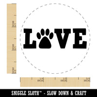 Love Paw Print Dog Cat Pet Text Rubber Stamp for Stamping Crafting Planners