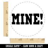 Mine Fun Text Rubber Stamp for Stamping Crafting Planners