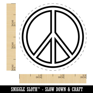 Peace Sign Outline Rubber Stamp for Stamping Crafting Planners