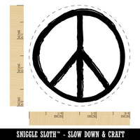 Peace Sign Sketch Rubber Stamp for Stamping Crafting Planners