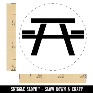 Picnic Table Solid Rubber Stamp for Stamping Crafting Planners