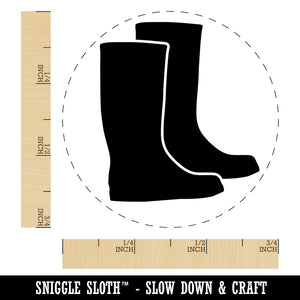 Rain Boots Solid Rubber Stamp for Stamping Crafting Planners