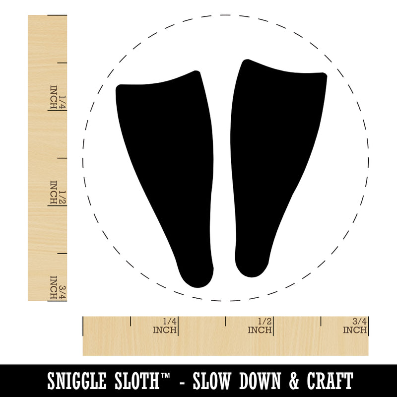 Scuba Snorkel Fins Rubber Stamp for Stamping Crafting Planners