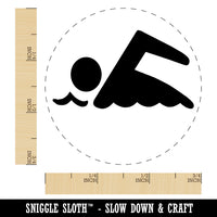 Swimming Symbol Rubber Stamp for Stamping Crafting Planners