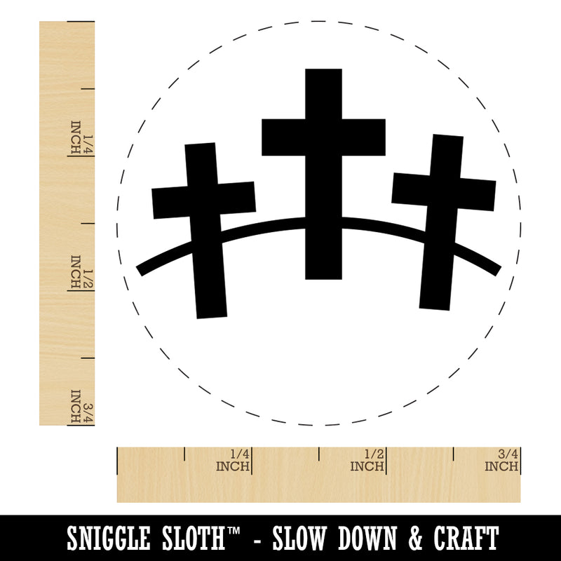 Three Crosses Rubber Stamp for Stamping Crafting Planners