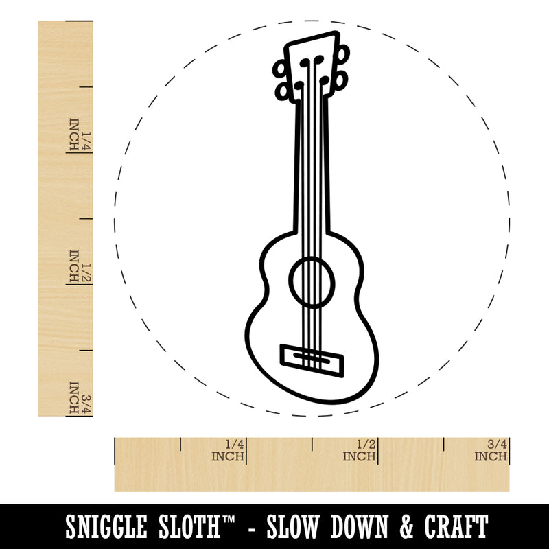 Ukulele Music Instrument Doodle Rubber Stamp for Stamping Crafting Planners