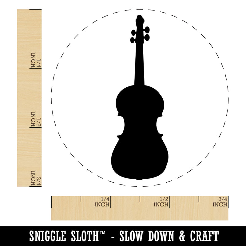 Violin Music Instrument Silhouette Rubber Stamp for Stamping Crafting Planners