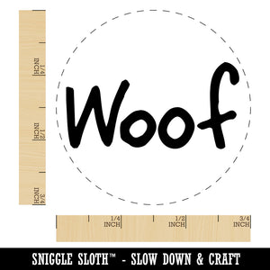 Woof Dog Fun Text Rubber Stamp for Stamping Crafting Planners