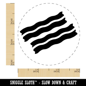 Bacon Strips Doodle Rubber Stamp for Stamping Crafting Planners