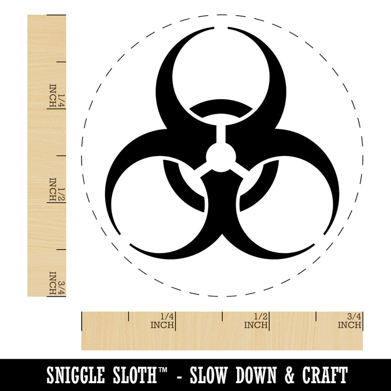 Biohazard Symbol Rubber Stamp for Stamping Crafting Planners