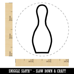 Bowling Pin Outline Rubber Stamp for Stamping Crafting Planners