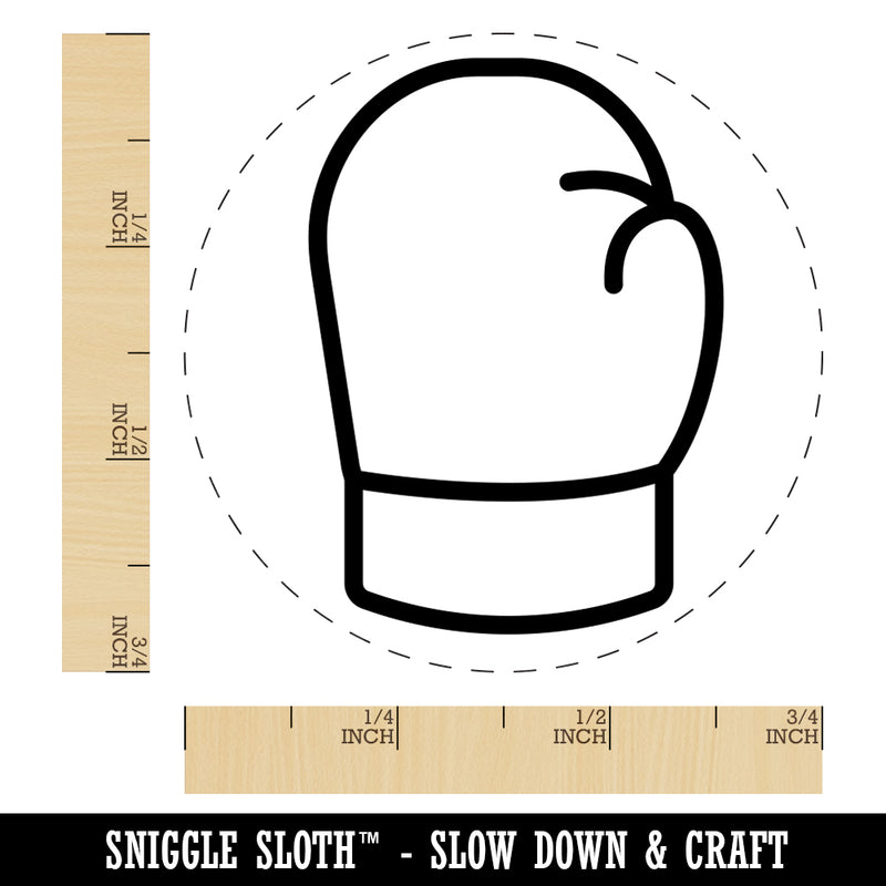 Boxing Glove Outline Rubber Stamp for Stamping Crafting Planners