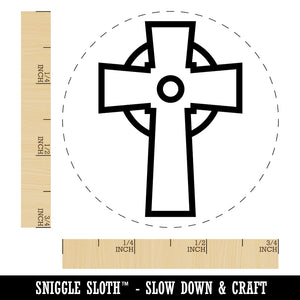 Celtic Cross Simple Outline Rubber Stamp for Stamping Crafting Planners