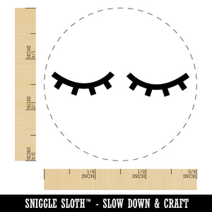 Closed Eyes Sleeping Eyelashes Pair Rubber Stamp for Stamping Crafting Planners