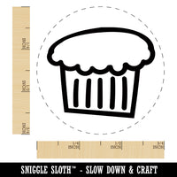 Cupcake Doodle Rubber Stamp for Stamping Crafting Planners