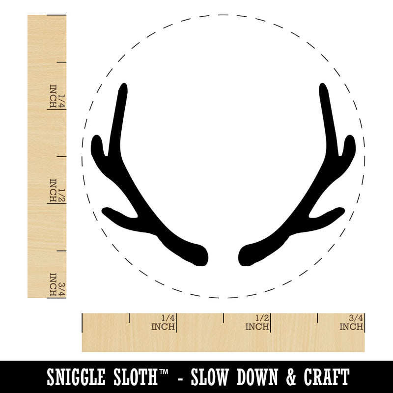 Deer Antlers Rubber Stamp for Stamping Crafting Planners