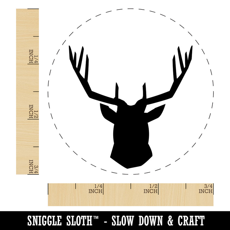 Deer Stag Head Solid Rubber Stamp for Stamping Crafting Planners