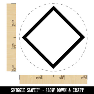 Diamond Shape Border Outline Rubber Stamp for Stamping Crafting Planners