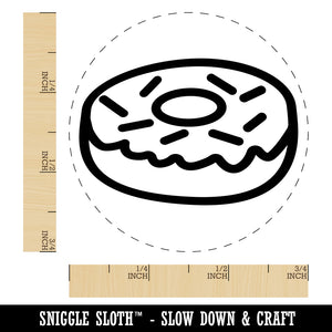 Donut with Sprinkles Rubber Stamp for Stamping Crafting Planners
