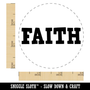 Faith Fun Text Rubber Stamp for Stamping Crafting Planners