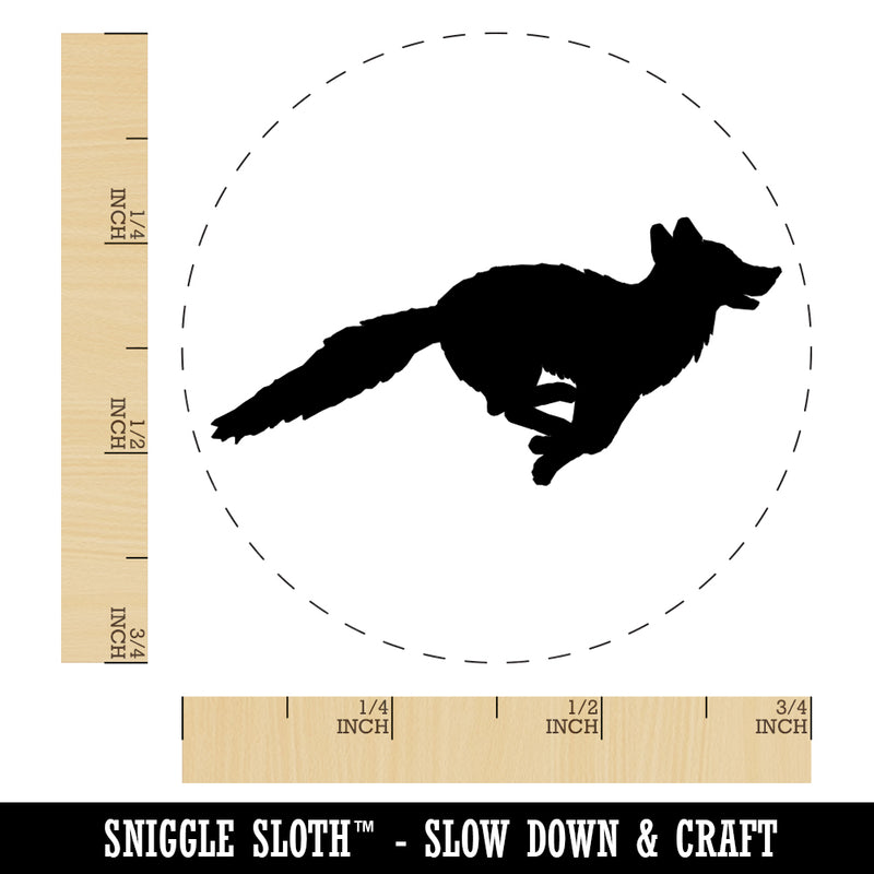 Fox Running Solid Rubber Stamp for Stamping Crafting Planners