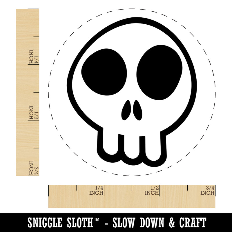 Fun Skull Rubber Stamp for Stamping Crafting Planners