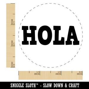 Hola Spanish Hi Hello Rubber Stamp for Stamping Crafting Planners