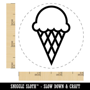 Ice Cream Cone Rubber Stamp for Stamping Crafting Planners