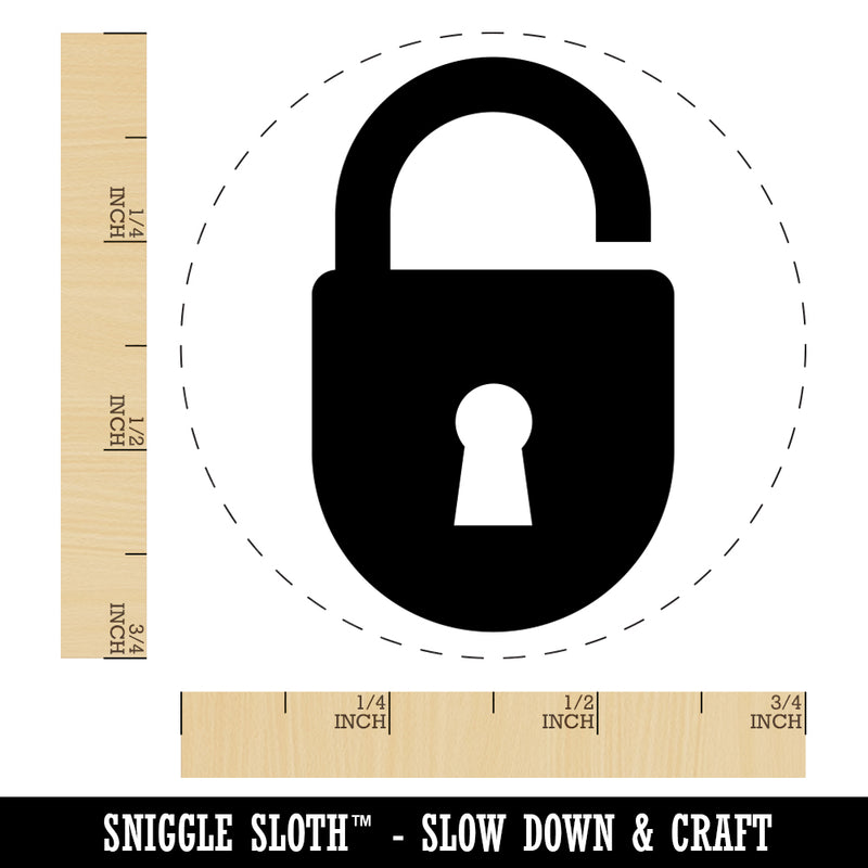 Keyed Padlock Rubber Stamp for Stamping Crafting Planners