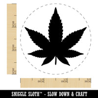 Marijuana Leaf Solid Rubber Stamp for Stamping Crafting Planners