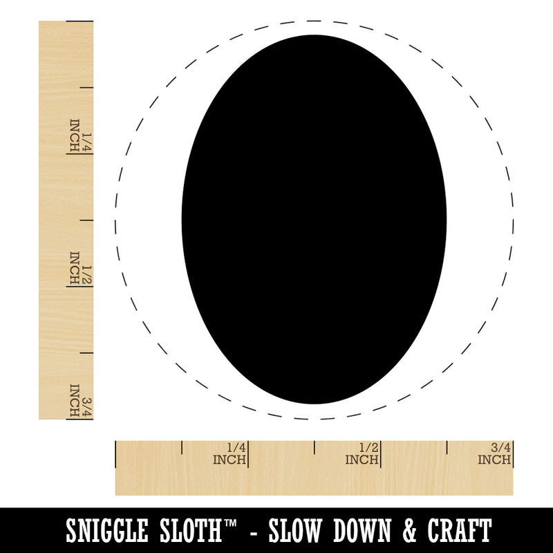 Oval Solid Rubber Stamp for Stamping Crafting Planners