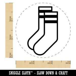 Pair of Socks Sport Laundry Rubber Stamp for Stamping Crafting Planners