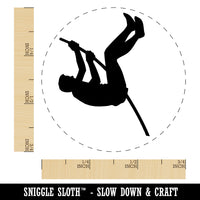 Pole Vaulter Track and Field Solid Rubber Stamp for Stamping Crafting Planners