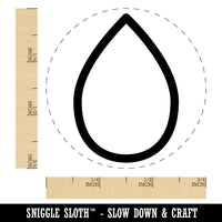 Raindrop Teardrop Outline Rubber Stamp for Stamping Crafting Planners