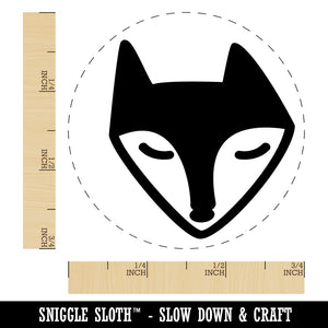 Resting Fox Face Rubber Stamp for Stamping Crafting Planners