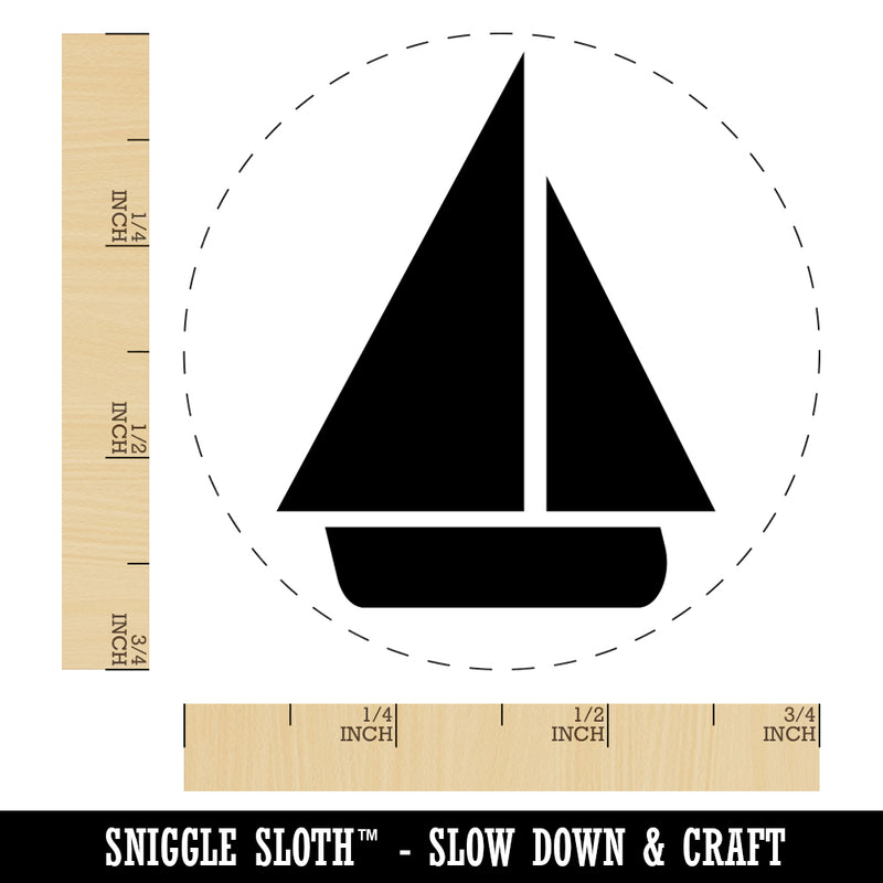 Sail Boat Sailing Icon Rubber Stamp for Stamping Crafting Planners