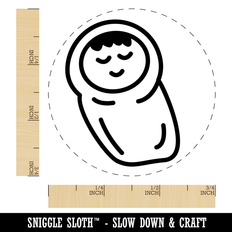 Sleeping Baby Doodle Rubber Stamp for Stamping Crafting Planners